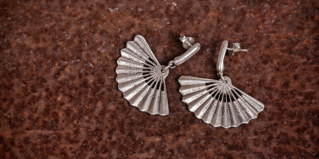 Boucles d'oreilles en argent vieilli